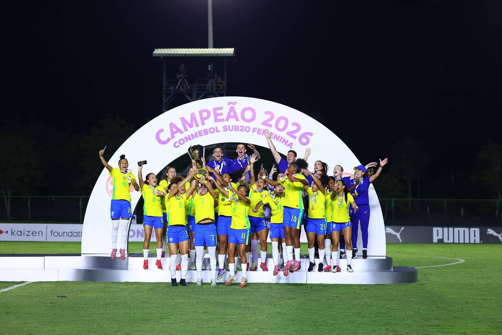 Seleção Brasileira venceu a Venezuela e garantiu o 11º título do Sul-Americano Feminino Sub-20