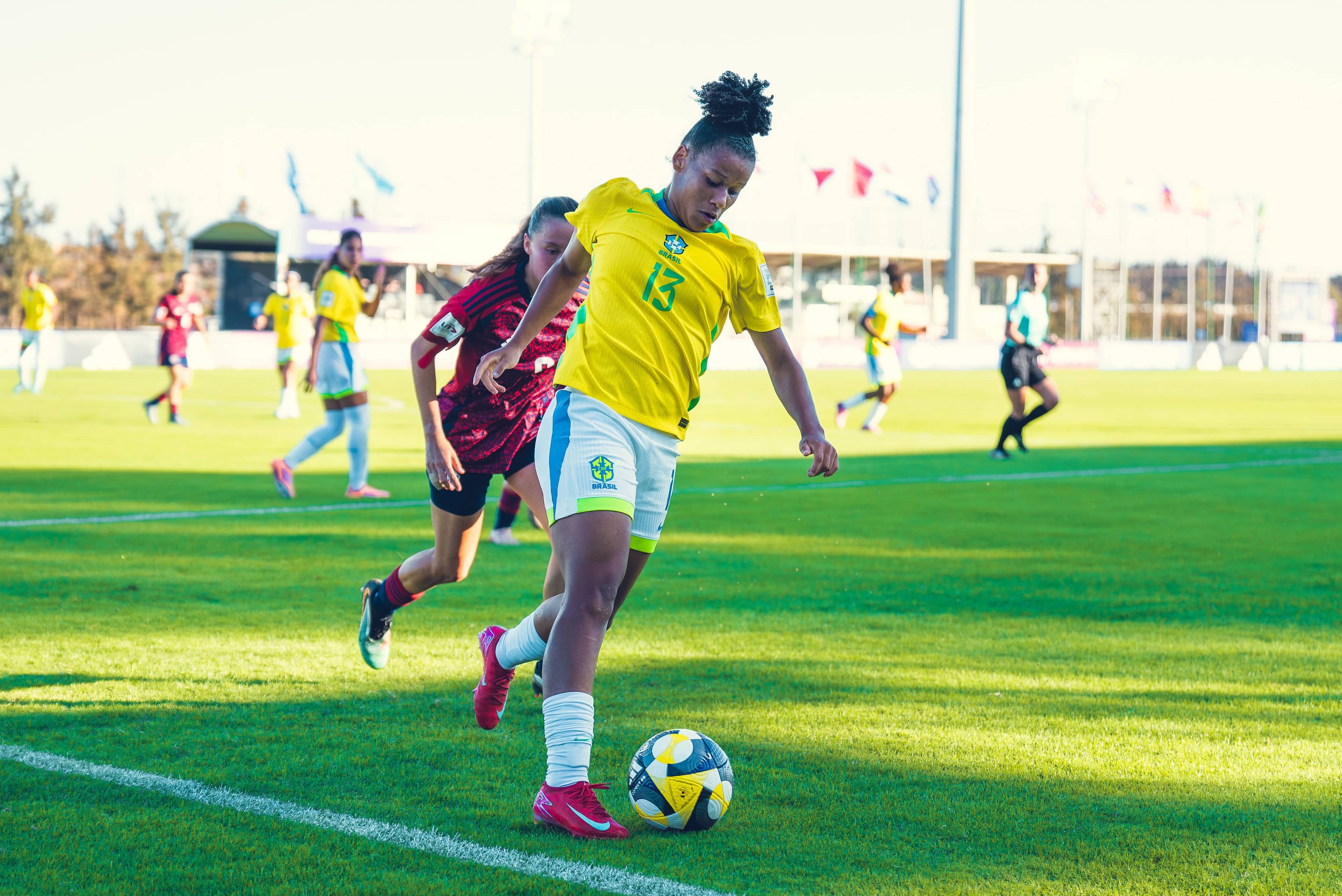 Maria durante a partida contra a Costa Rica