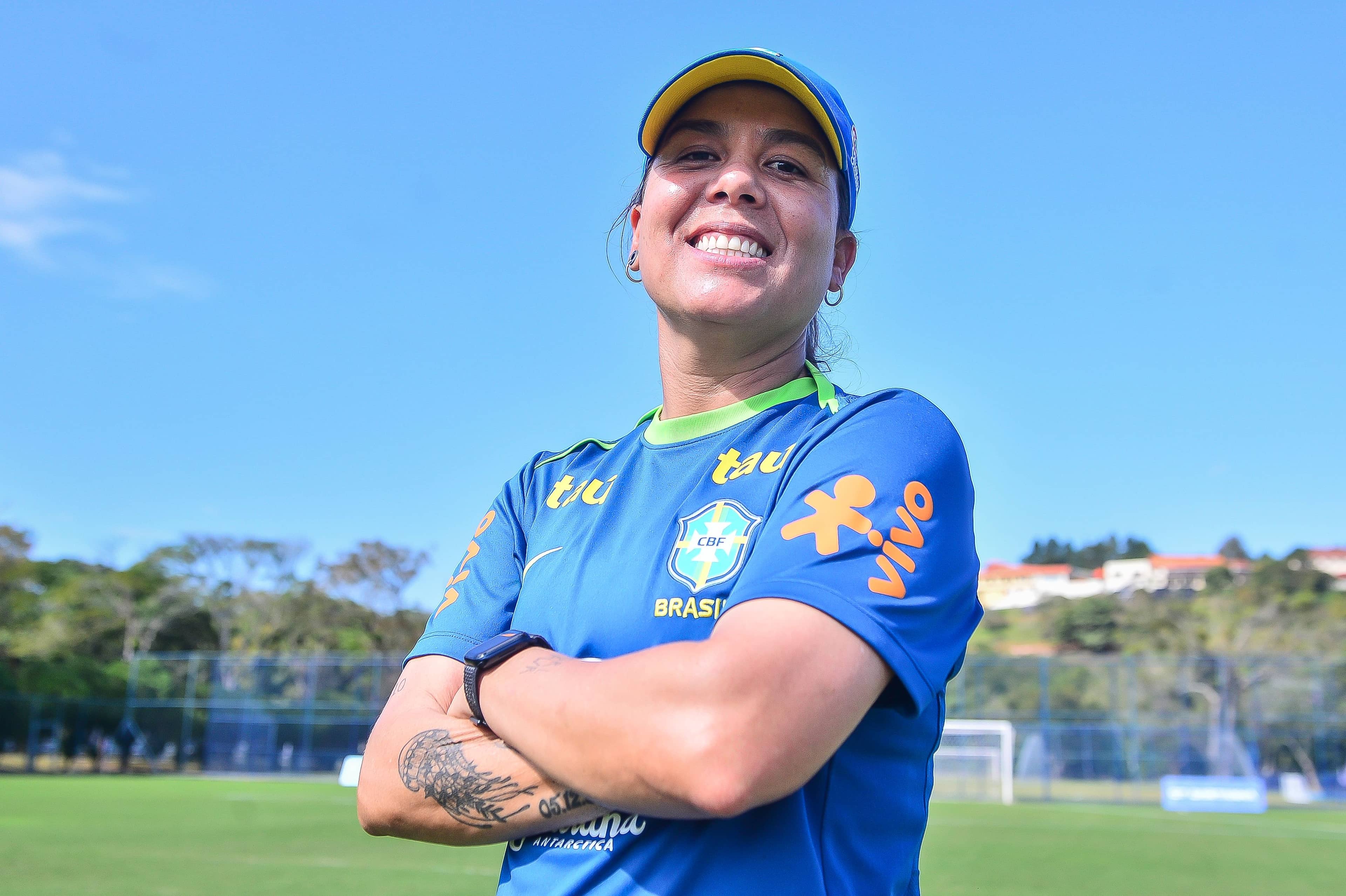 Camilla Orlando durante treino da Seleção Sub-20