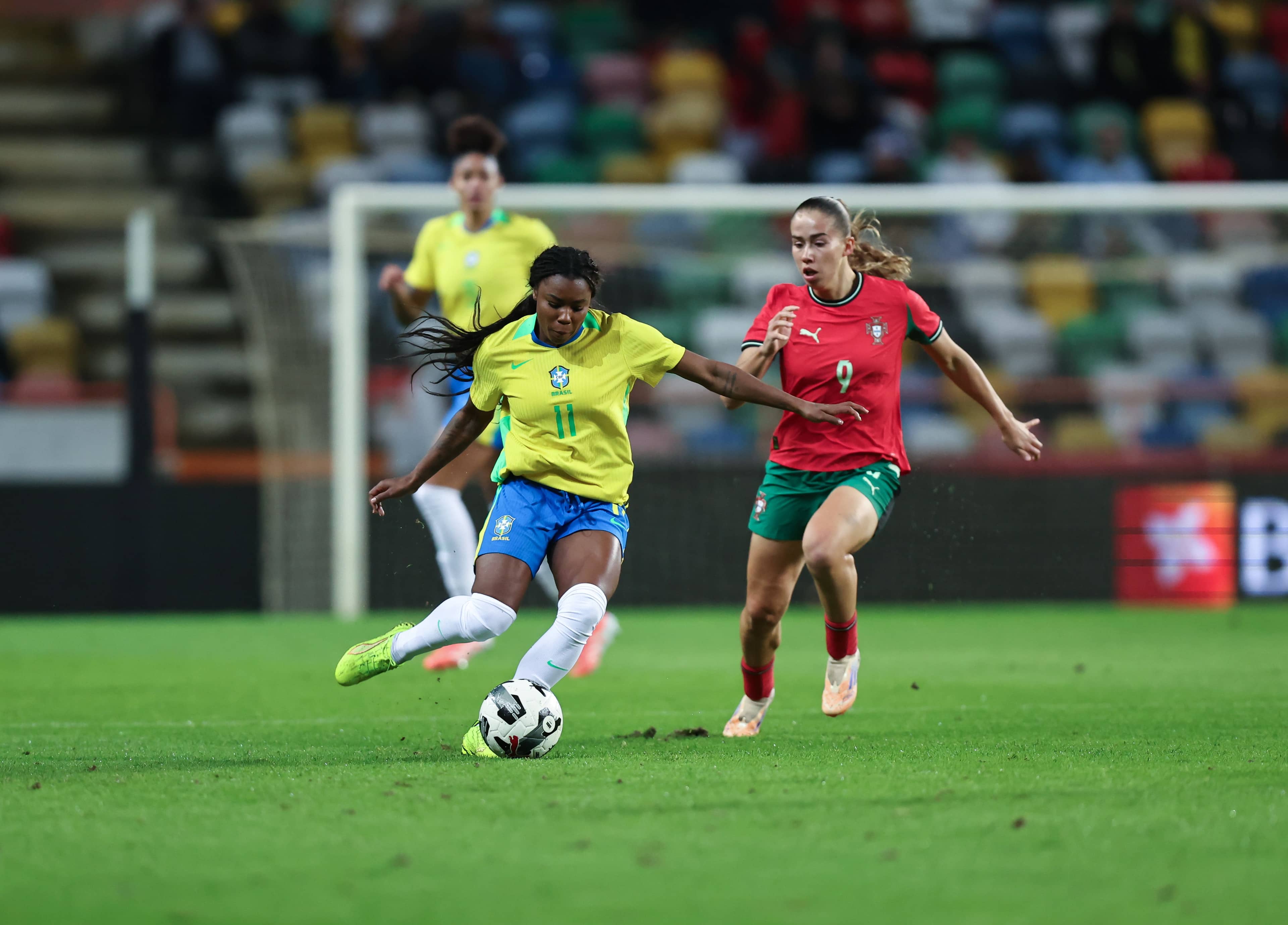 Ludmila durante duelo contra Portugal