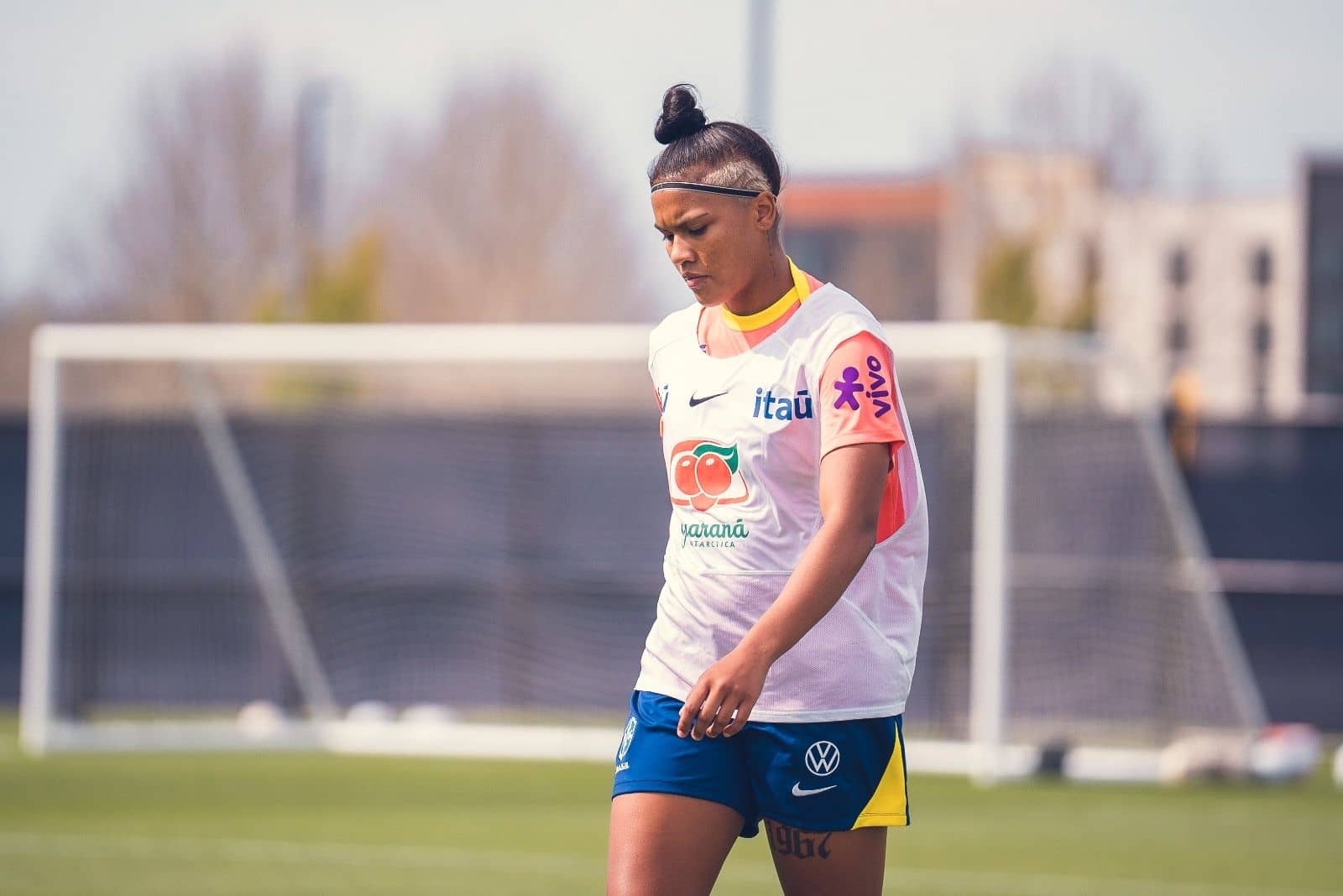 Ana Elisa em treino da Seleção Brasileira no CT do Kansas City Current