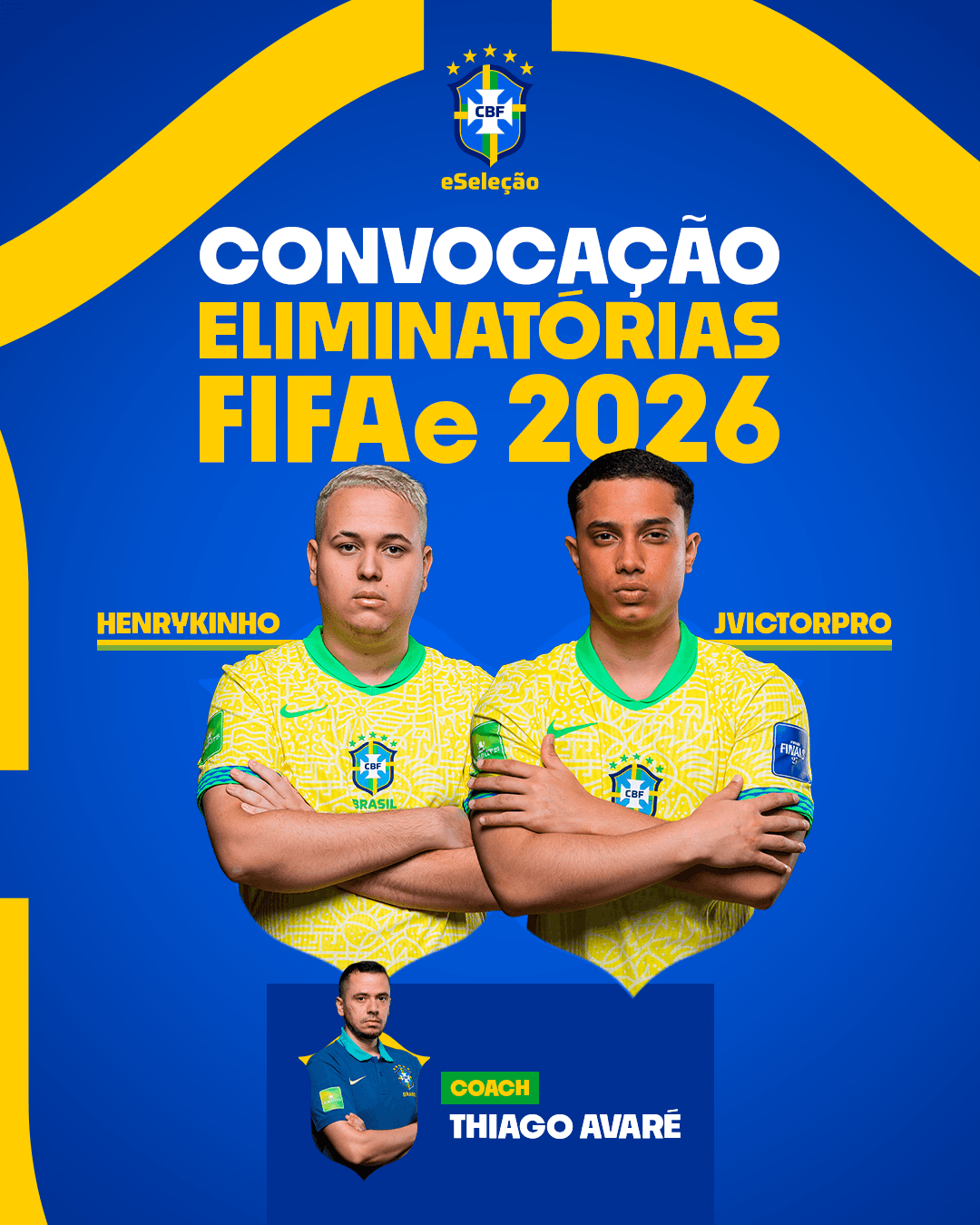 eSeleção de eFootball Console está convocada para o Qualificatório do FIFAe Nations League